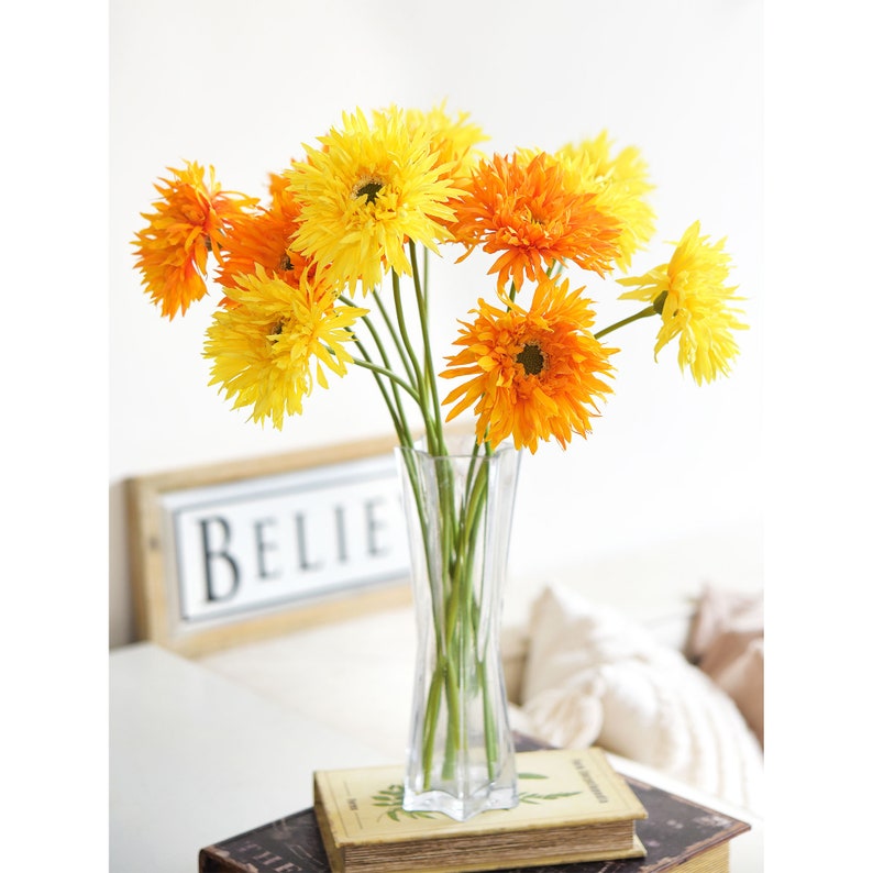 🌼2025 Hot Sale🔥Realistic Artificial Spider Gerbera Daisies Home Decor💐