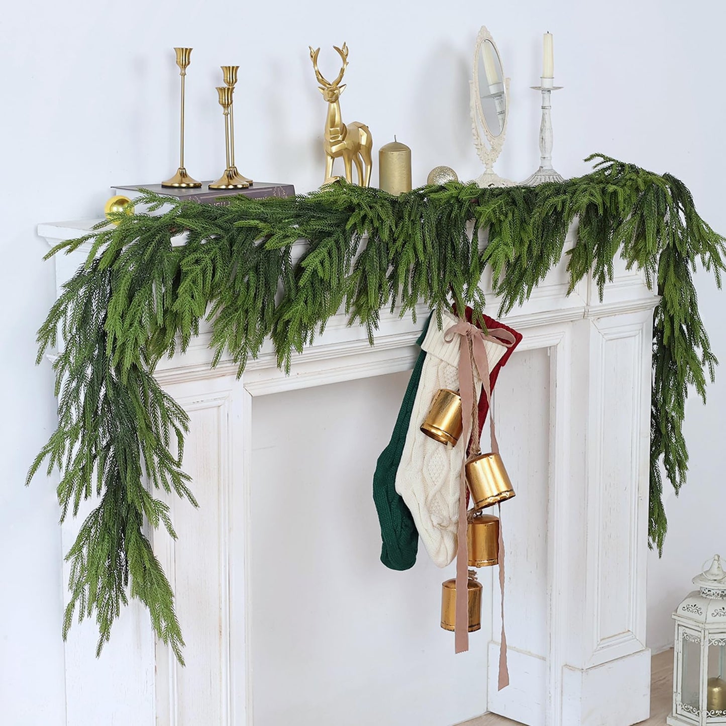 🎄Christmas Greenery - Real Touch Norfolk Pine Garland