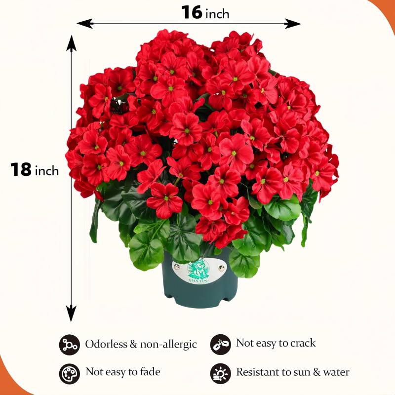 💐2025 Hot Sale✨UV-Resistant Lifelike Artificial Geraniums