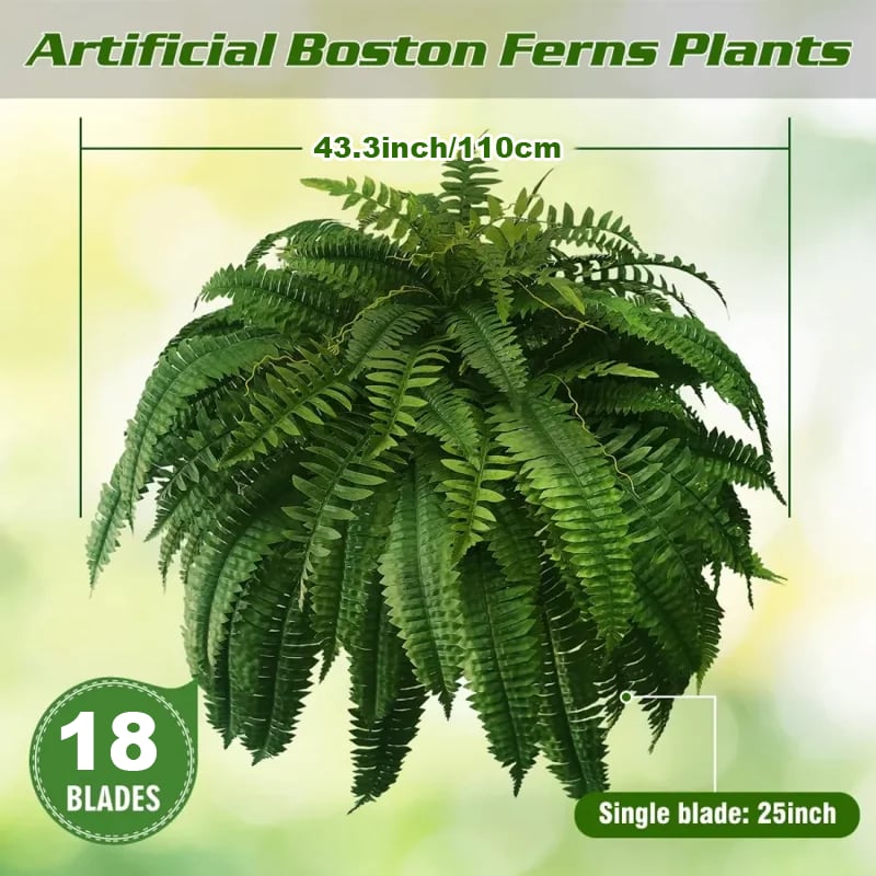 🔥$9.99 On Sale Today Only🌿UV Resistant Lifelike Artificial Boston Fern