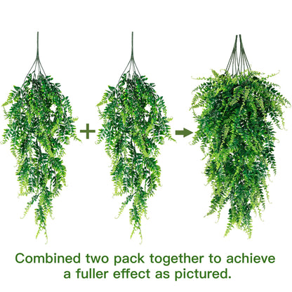 Artificial Hanging Plants Fake Hanging Plant Faux Hanging Boston Ferns Fake Ivy Vines Greenery