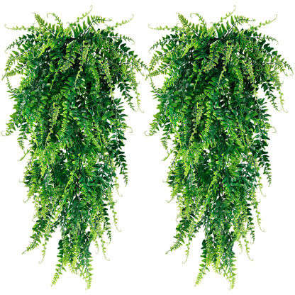 Artificial Hanging Plants Fake Hanging Plant Faux Hanging Boston Ferns Fake Ivy Vines Greenery