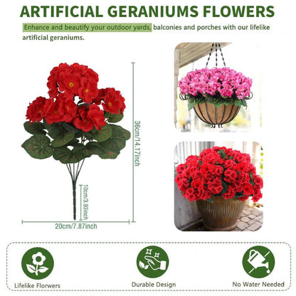 💐2025 Hot Sale✨UV-Resistant Lifelike Artificial Geraniums