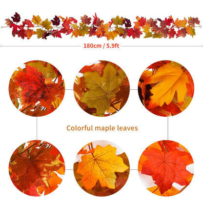 🔥Hot Sale 60% OFF - Artificial Maple Leaf Autumn Garland🍁