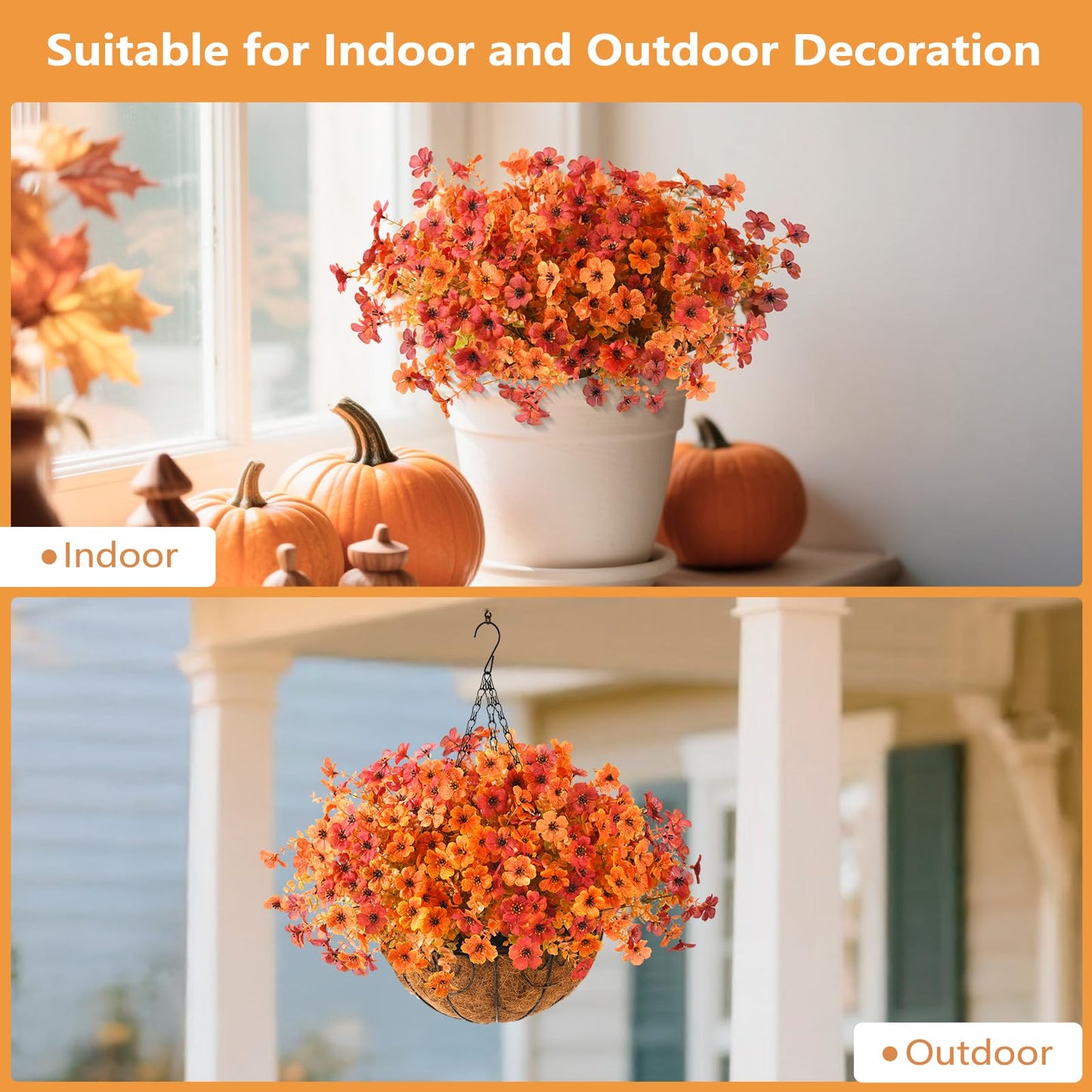 🔥Hot Sale Each Only $2.49🌼Lifelike UV-Resistant Autumn Flowers – Waterproof, Windproof & Perfect for Fall Decor 🍂