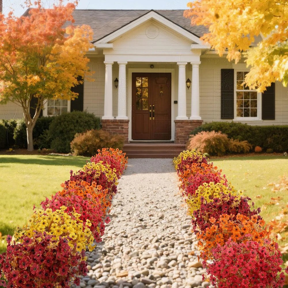 🔥Hot Sale 60% OFF🌼Artificial Outdoor Fall Flowers - UV resistant, Waterproof, Windproof🍂