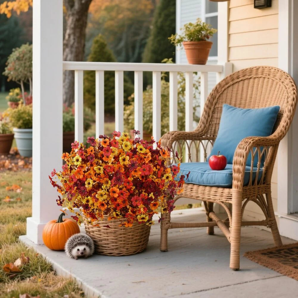 🔥Hot Sale 60% OFF🌼Artificial Outdoor Fall Flowers - UV resistant, Waterproof, Windproof🍂