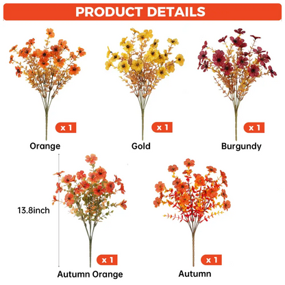 🔥Hot Sale 60% OFF🌼Artificial Outdoor Fall Flowers - UV resistant, Waterproof, Windproof🍂