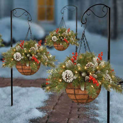 🎄Christmas Hot Sale🏆Pre-Lit Artificial Christmas Hanging Basket