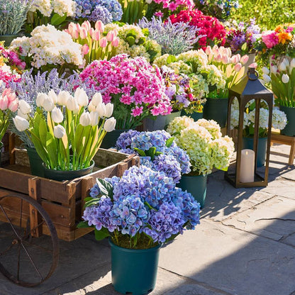💥Last Day Only $3.99 Each💐Artificial Outdoor Hydrangea Flowers - UV resistant, Waterproof, Windproof