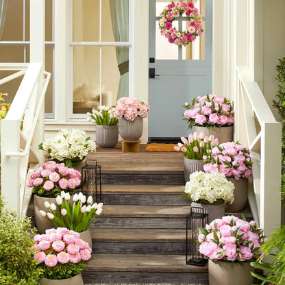 💥Last Day Only $3.99 Each💐Artificial Outdoor Hydrangea Flowers - UV resistant, Waterproof, Windproof