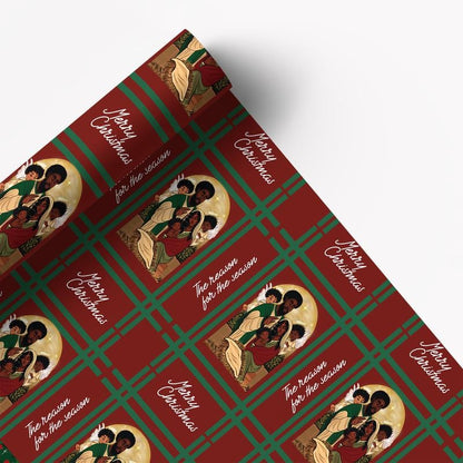 🤶🏾Home for the Holidays Black Santa Wrapping paper