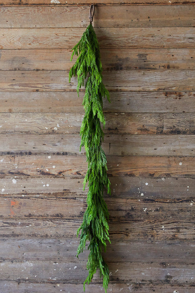 🎄Christmas Greenery - Real Touch Norfolk Pine Garland